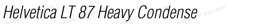 Helvetica LT 87 Heavy Condensed Oblique字体转换